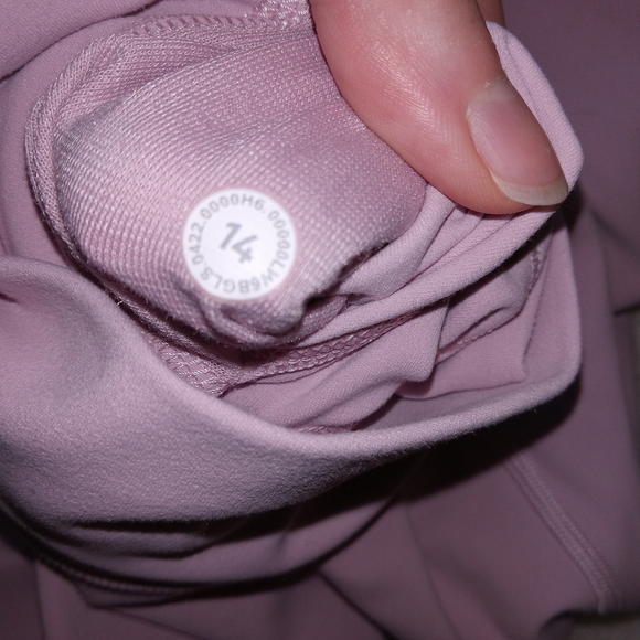 Lululemon Align High Rise Crop 23" Lined Leggings Rose Blush Womens 14 - Picture 8 of 12